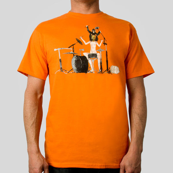 Fifty24SF Gallery - David Choe Next Level Beats Men's Shirt, Orange - The Giant Peach