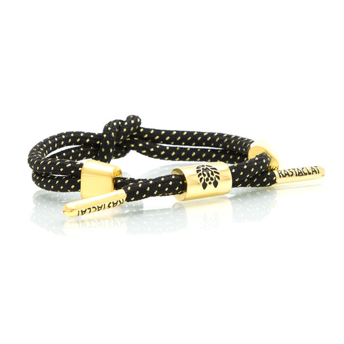 Rastaclat - Convergence Knotaclat Bracelet, Black/Gold - The Giant Peach
