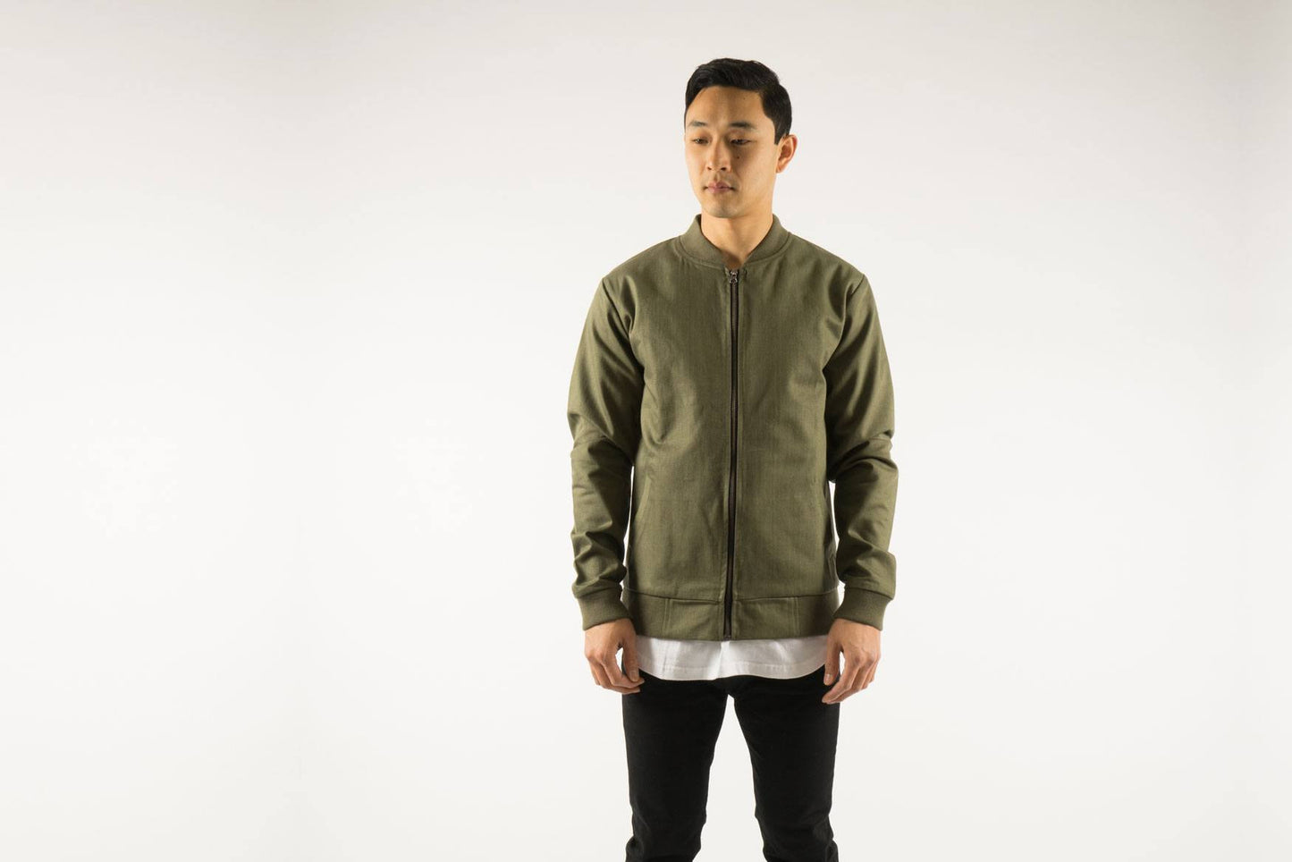Akomplice VSOP- Cromwell Men's Bomber Jacket, Olive/Tan - The Giant Peach