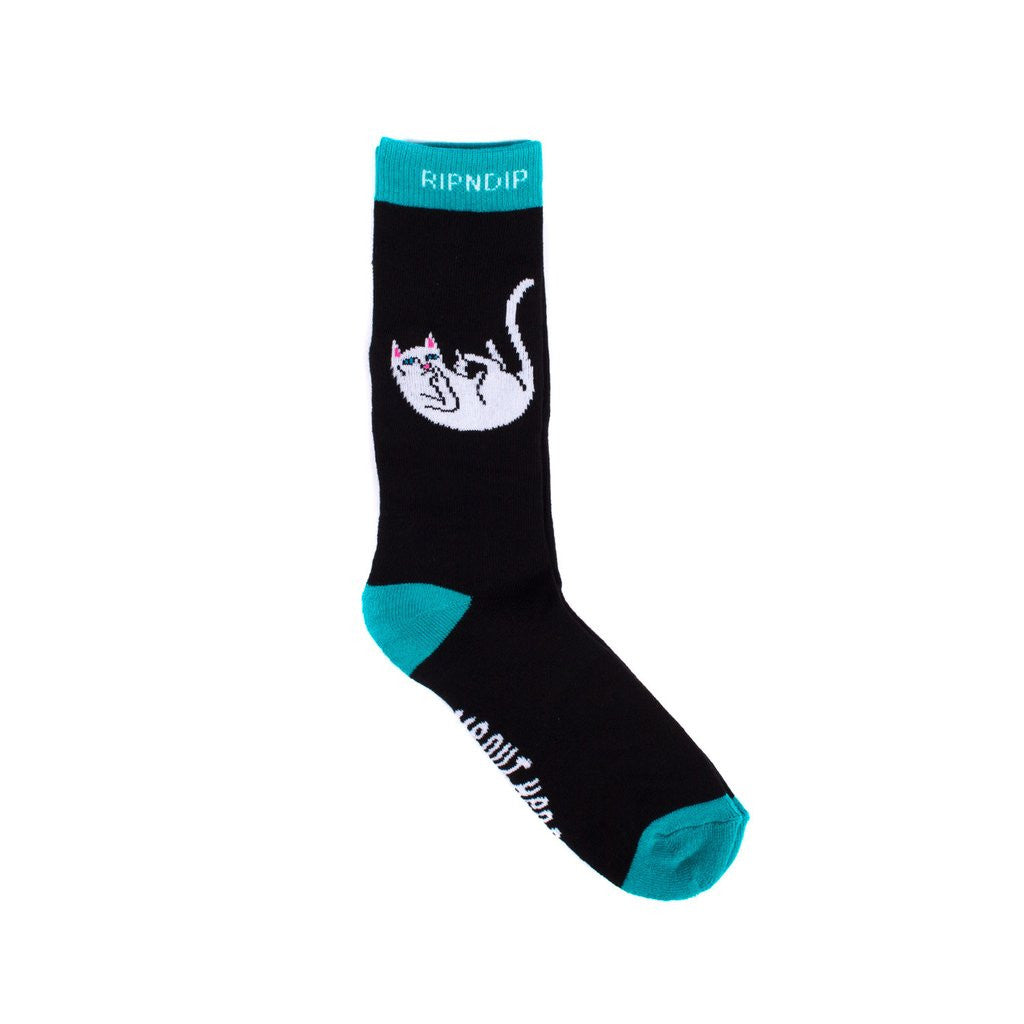 RIPNDIP - Falling for Nermal Socks, Black/Turquoise - The Giant Peach
