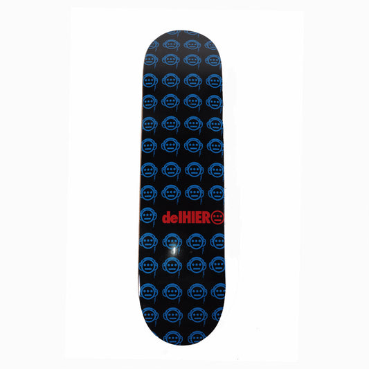 DelHiero Skateboard Deck, Black with Blue Autographed by Del - The Giant Peach