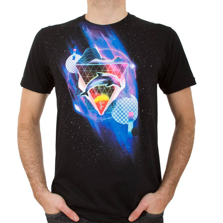 Imaginary Foundation - Dolphin Men's Shirt, Black - The Giant Peach