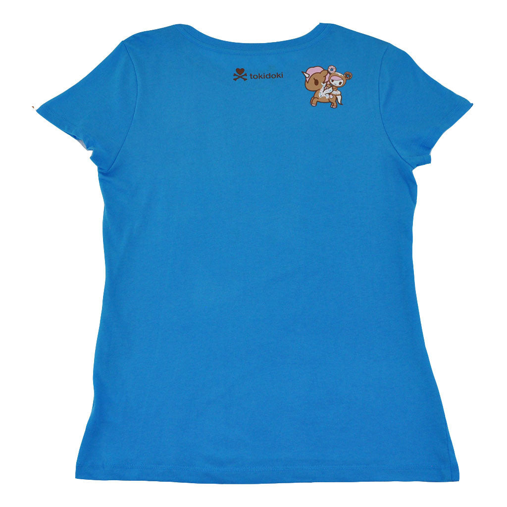 tokidoki - Donut Bear Women's Tee, Blue - The Giant Peach