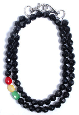 Trixy - Rasta Facet Necklace, Black - The Giant Peach