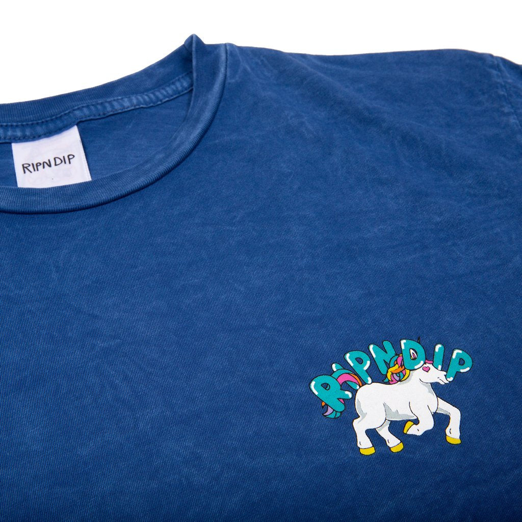 RIPNDIP - Nermland Men's Tee, Blue Mineral Wash