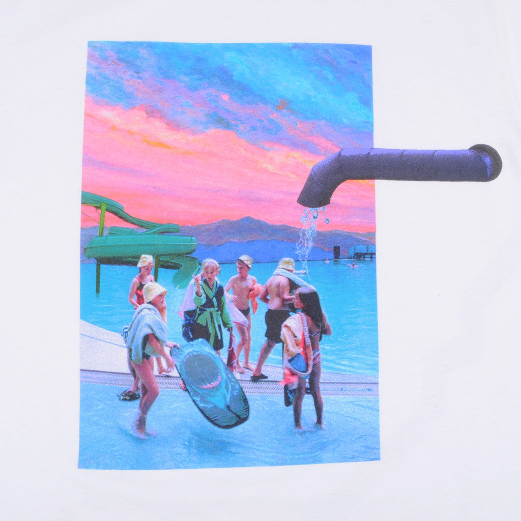 Akomplice - Fountain for the Wealthy Men's Tee, White - The Giant Peach