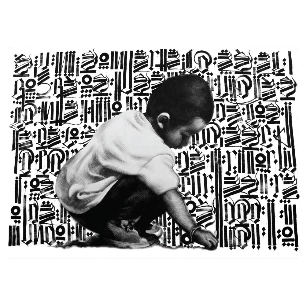 FIFTY24SF Gallery - El Mac x Retna Young Scribe Women's Shirt, White - The Giant Peach