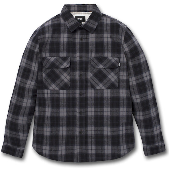 HUF - Gatsby Men's Flannel Shirt, Black - The Giant Peach