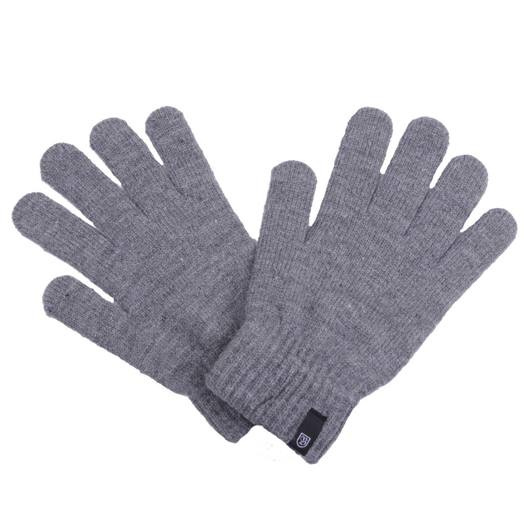 Brixton - Heist Full Finger Gloves, Light Heather Grey - The Giant Peach