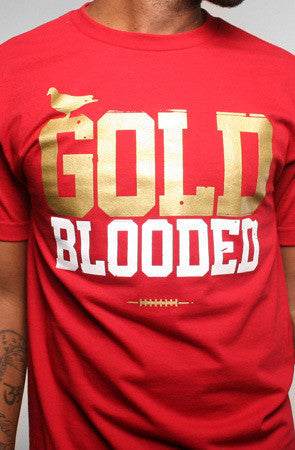 Adapt - Gold Blooded Men's Shirt, Red/Gold - The Giant Peach
