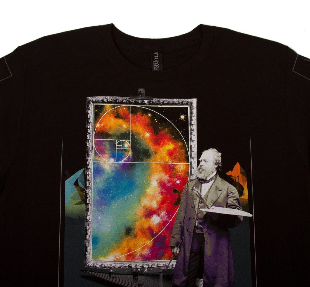 Imaginary Foundation - Golden Galaxy Men's Shirt, Black - The Giant Peach