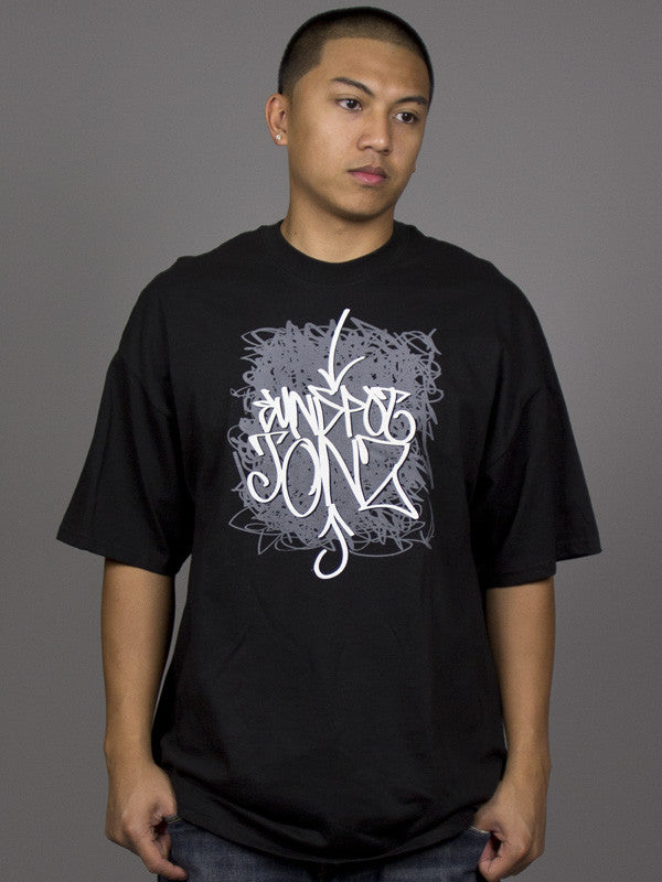 Sunspot Jonz - Sunspot Scribble Men's Shirt, Black/Grey - The Giant Peach