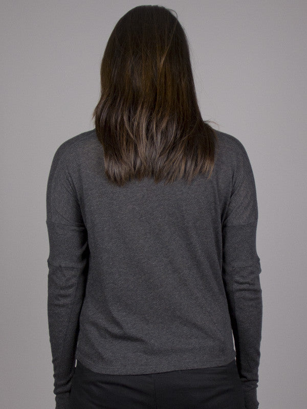 RVCA - Night Voyage L/S Women's Top, Charcoal Heather - The Giant Peach