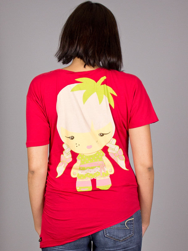 Harajuku Lovers - Strawberry Music Fashion Junior's Top, Kiss Me Red - The Giant Peach