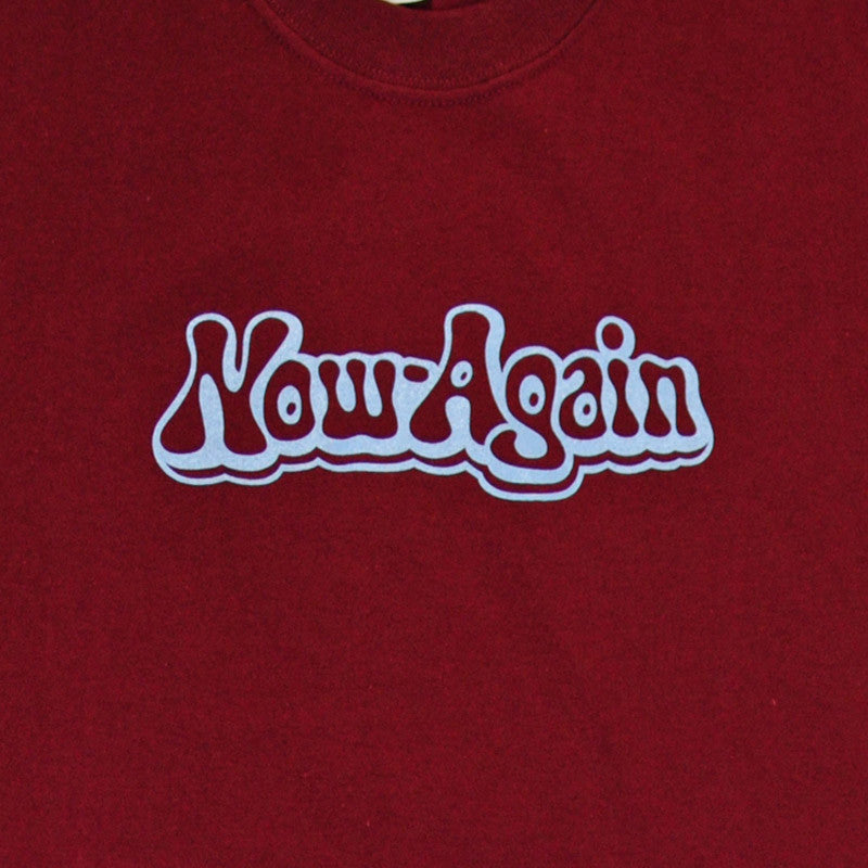 Now Again - Logo Shirt, Burgundy - The Giant Peach
