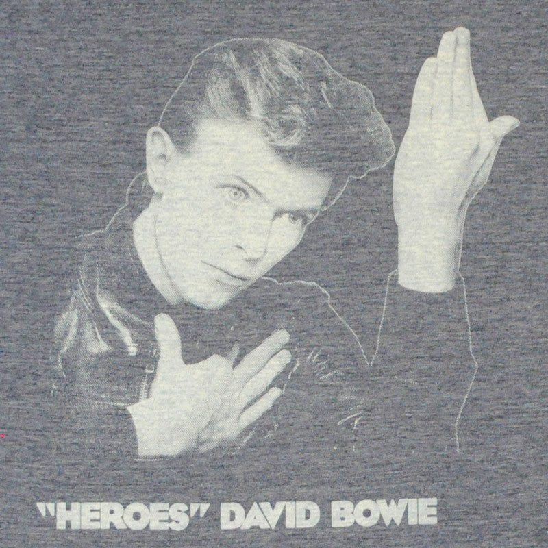 David Bowie - Heroes Men's Shirt, Heather Navy - The Giant Peach