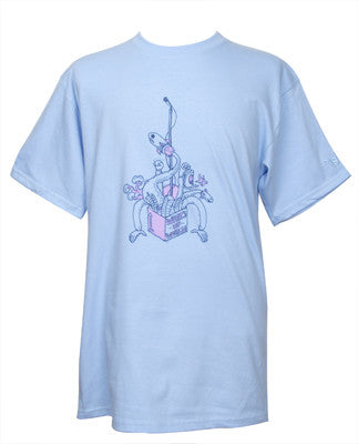 Listen - What's Up World Men's Shirt, Light Blue - The Giant Peach