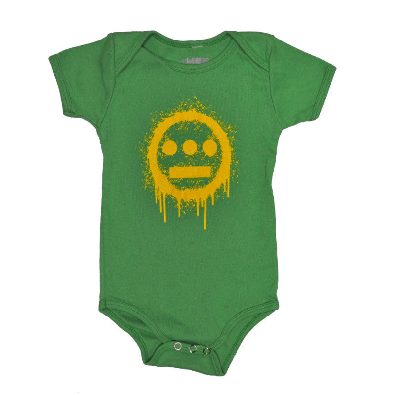 delHIERO - Splatter Infant Bodysuit, Kelly Green - The Giant Peach