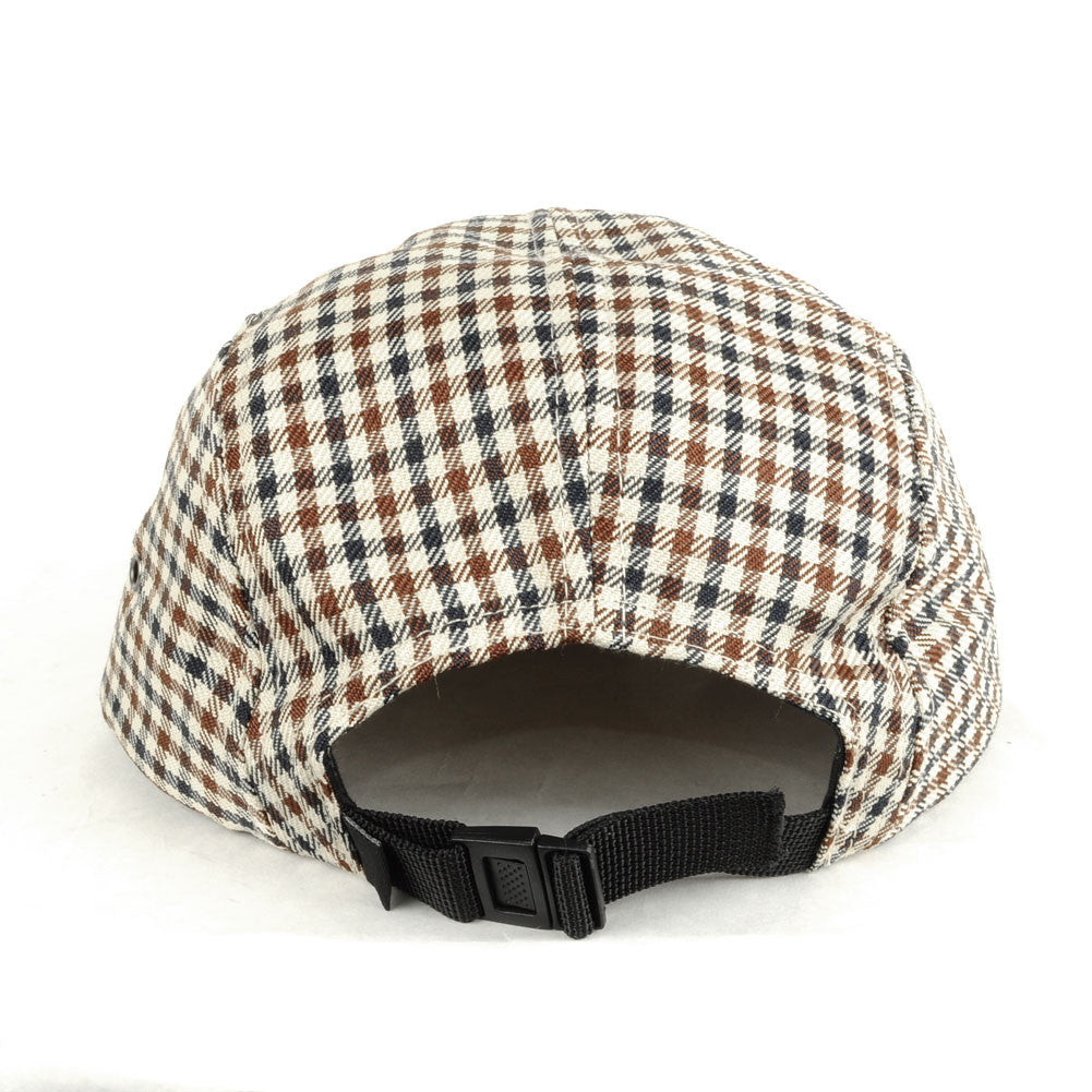 TRUE - Grown Man Plaid 5 Panel Snapback Hat, Tan - The Giant Peach