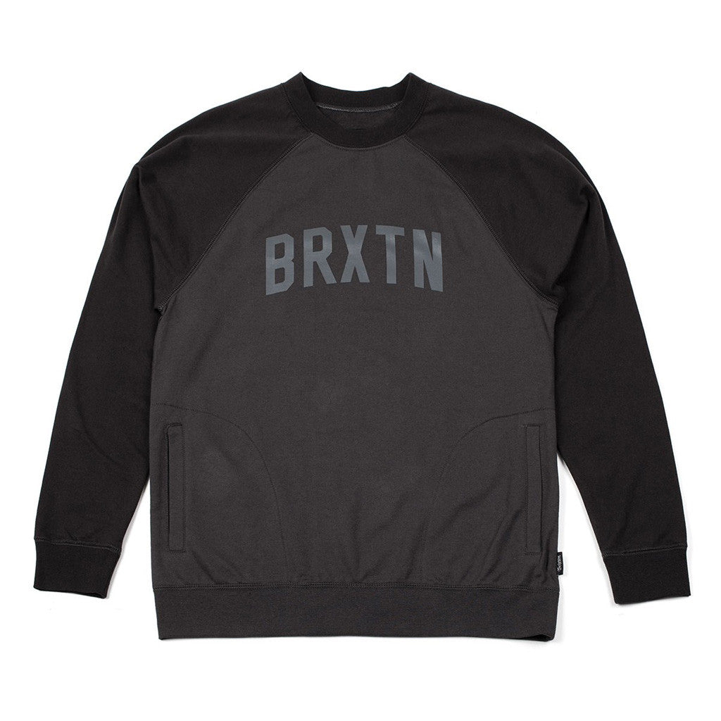 Brixton - Hamilton II Crew Men's Fleece, Black/Black - The Giant Peach