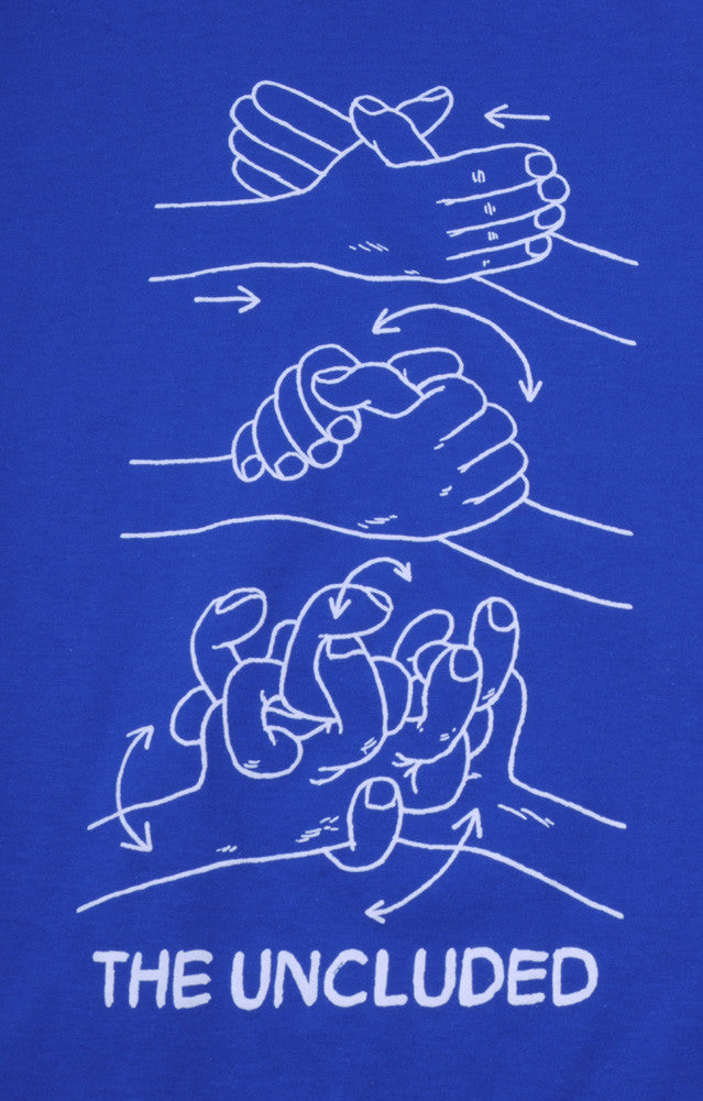 The Uncluded - Secret Handshake Girl's Shirt, Royal - The Giant Peach