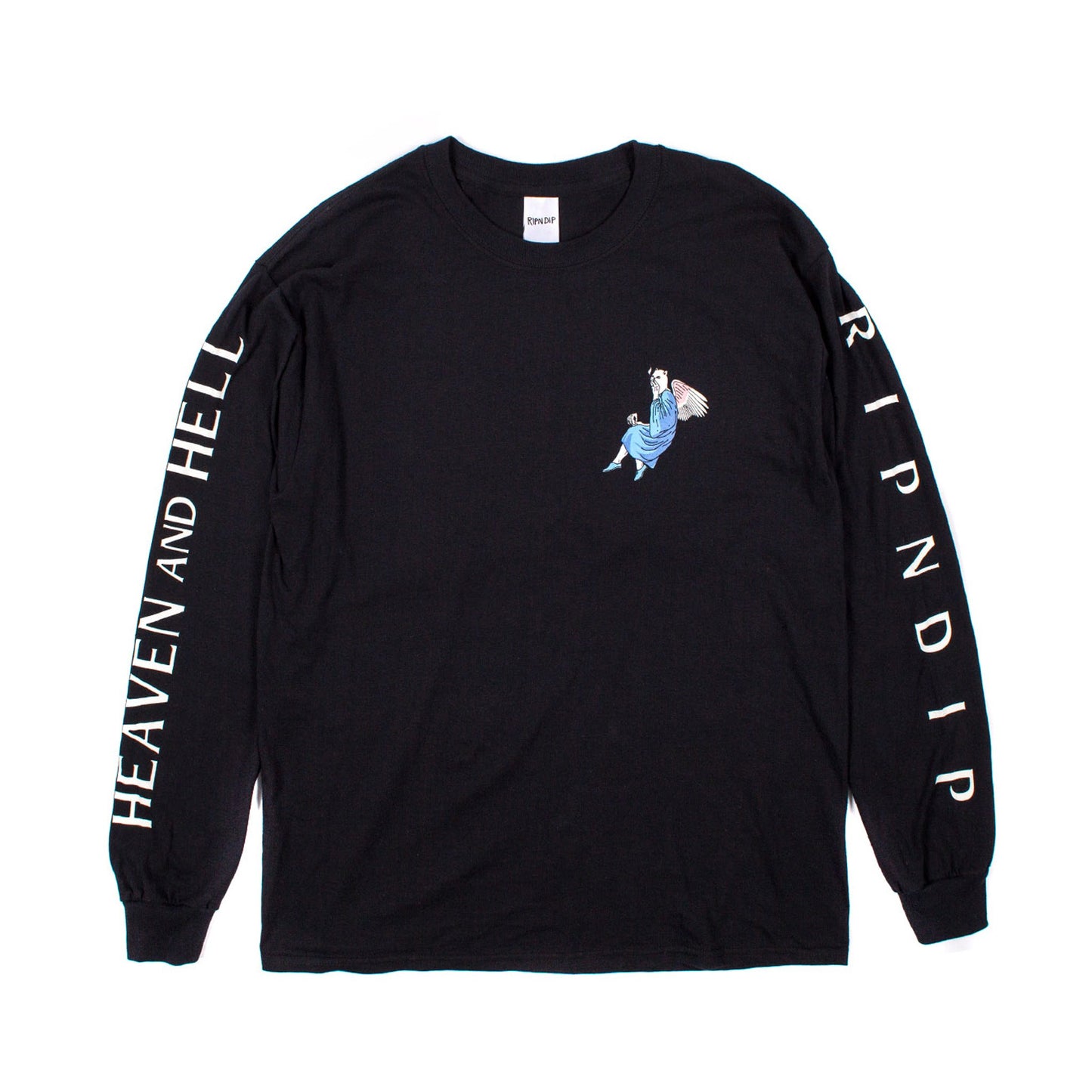 RIPNDIP - Heaven and Hell Men's L/S Tee, Black - The Giant Peach