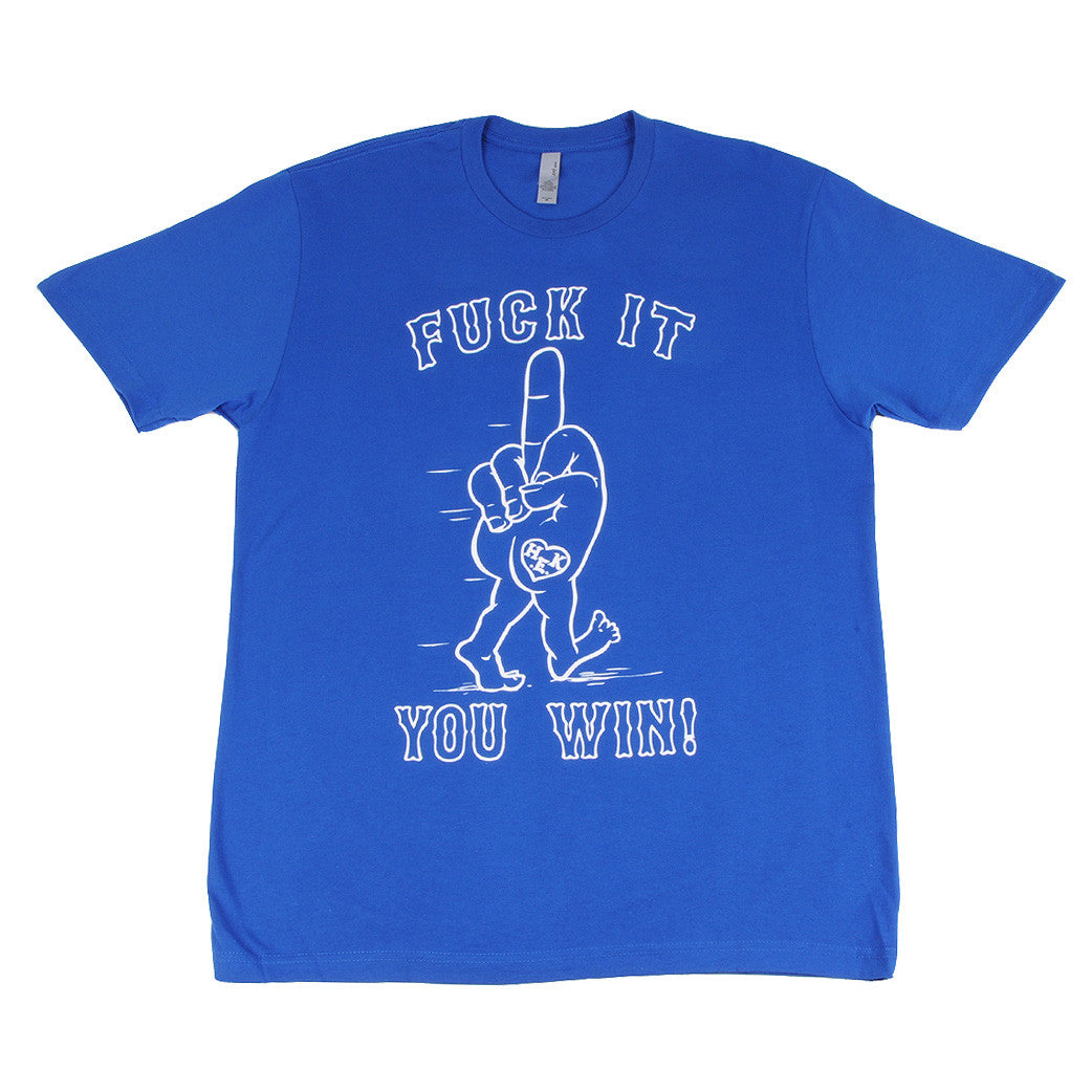 Hanni El Khatib - Fuck It Men's T-Shirt, Blue - The Giant Peach