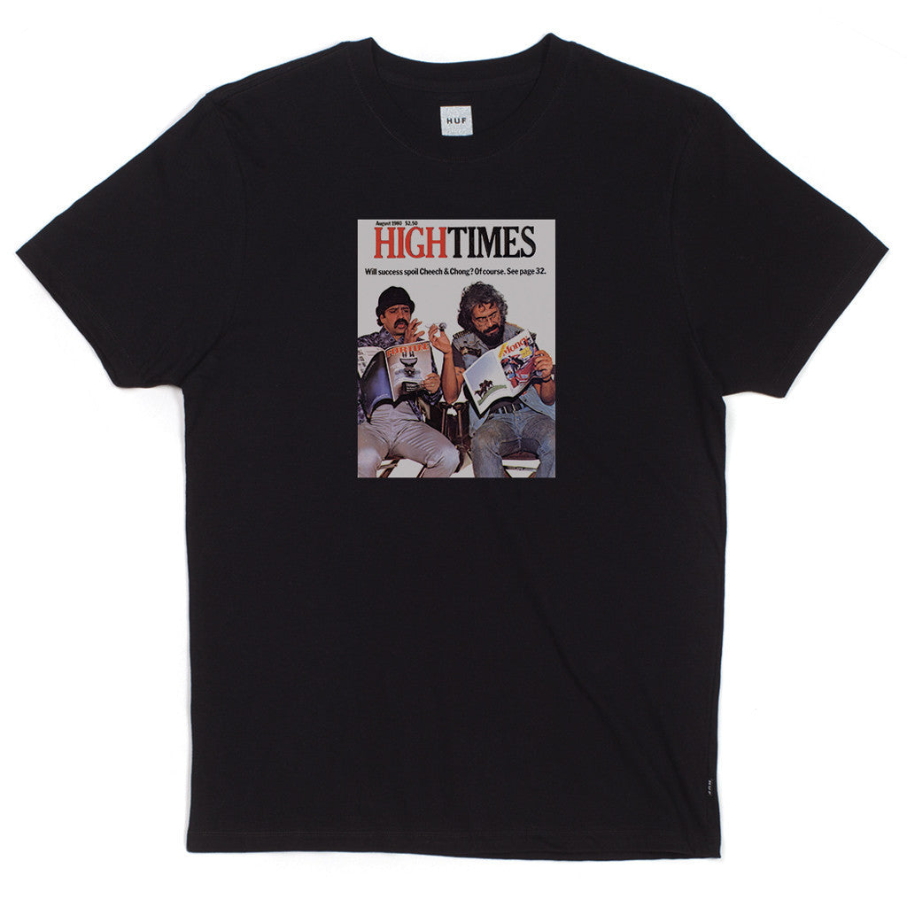 HUF - HUF x High Times x Cheech & Chong Men's Tee, Black - The Giant Peach