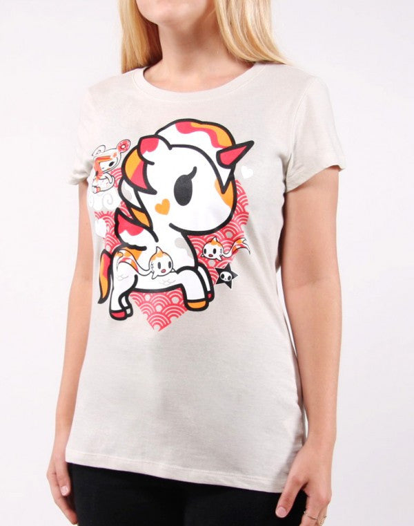 tokidoki - Hikari Women's Tee, Grey - The Giant Peach