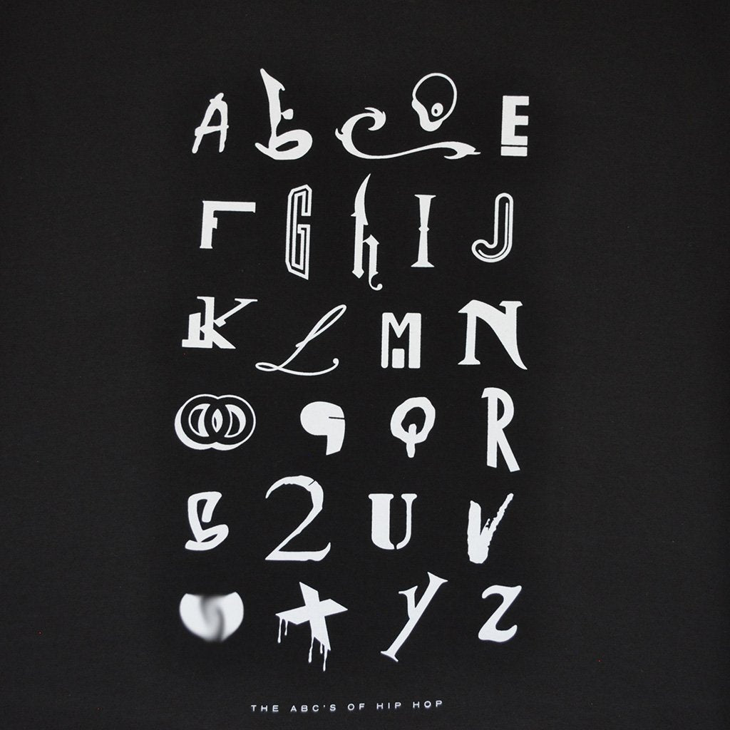 Ongaku - Hip Hop Alphabet Men's T-Shirt, Black - The Giant Peach