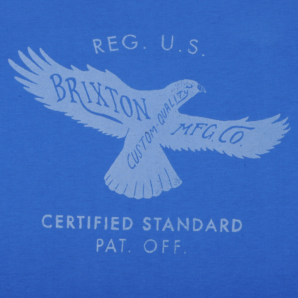 Brixton - Huck Men's S/S Shirt, Washed Royal Blue - The Giant Peach