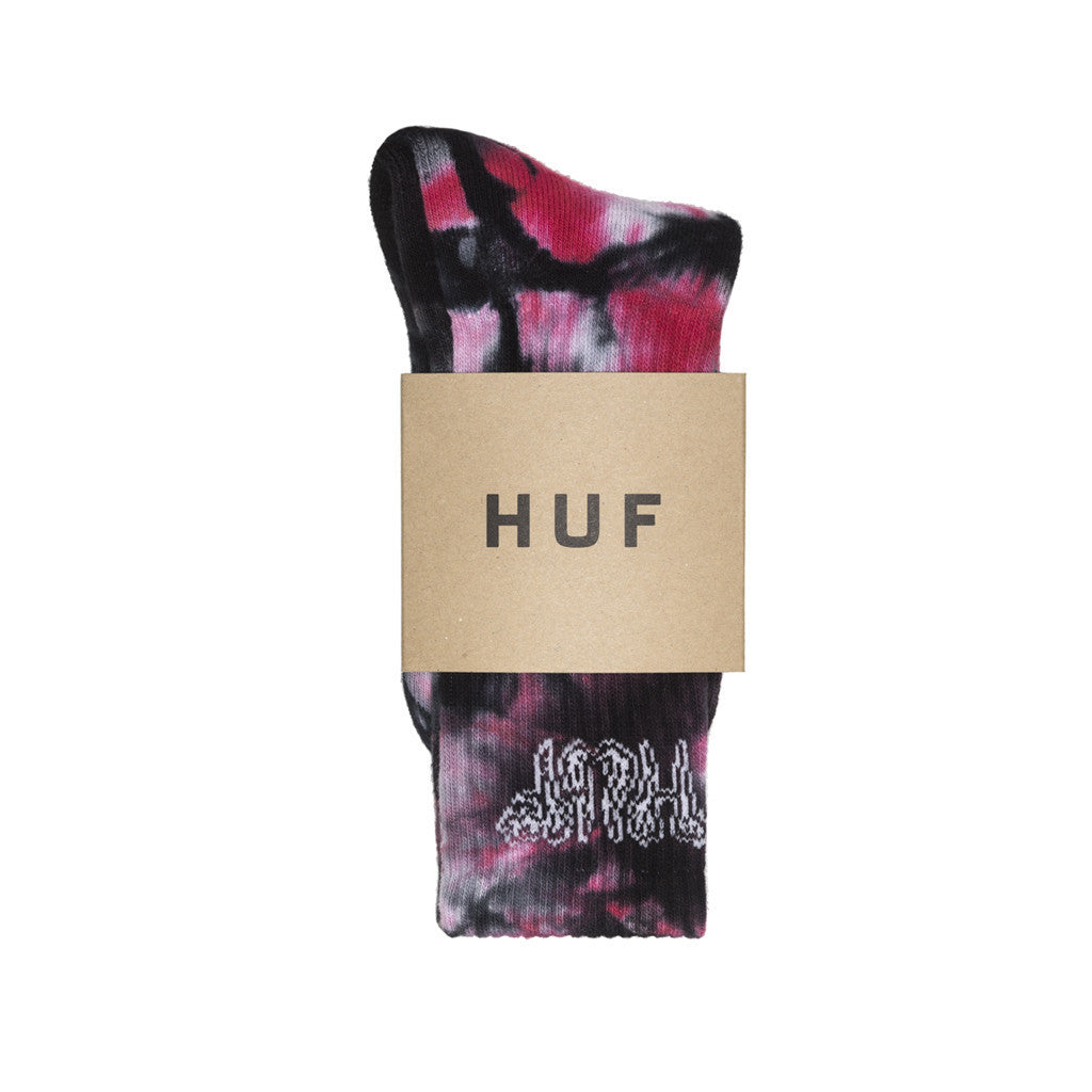 HUF - Sewer Rat Crew Socks, Red/Black - The Giant Peach