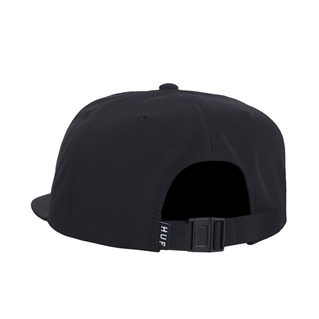 HUF - Bar Logo 60/40 Strapback Hat, Black - The Giant Peach