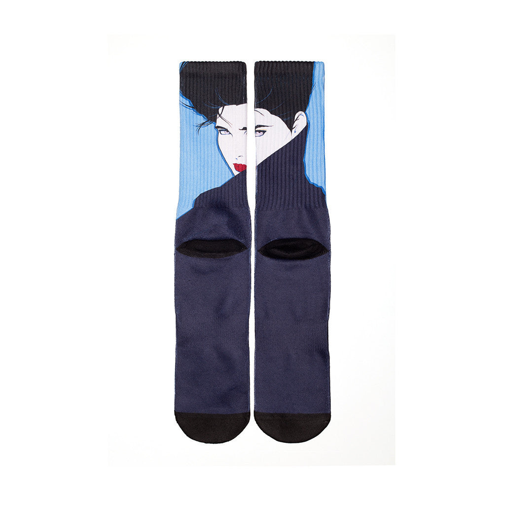 HUF - HUF x Nagel Crew Socks, Navy - The Giant Peach