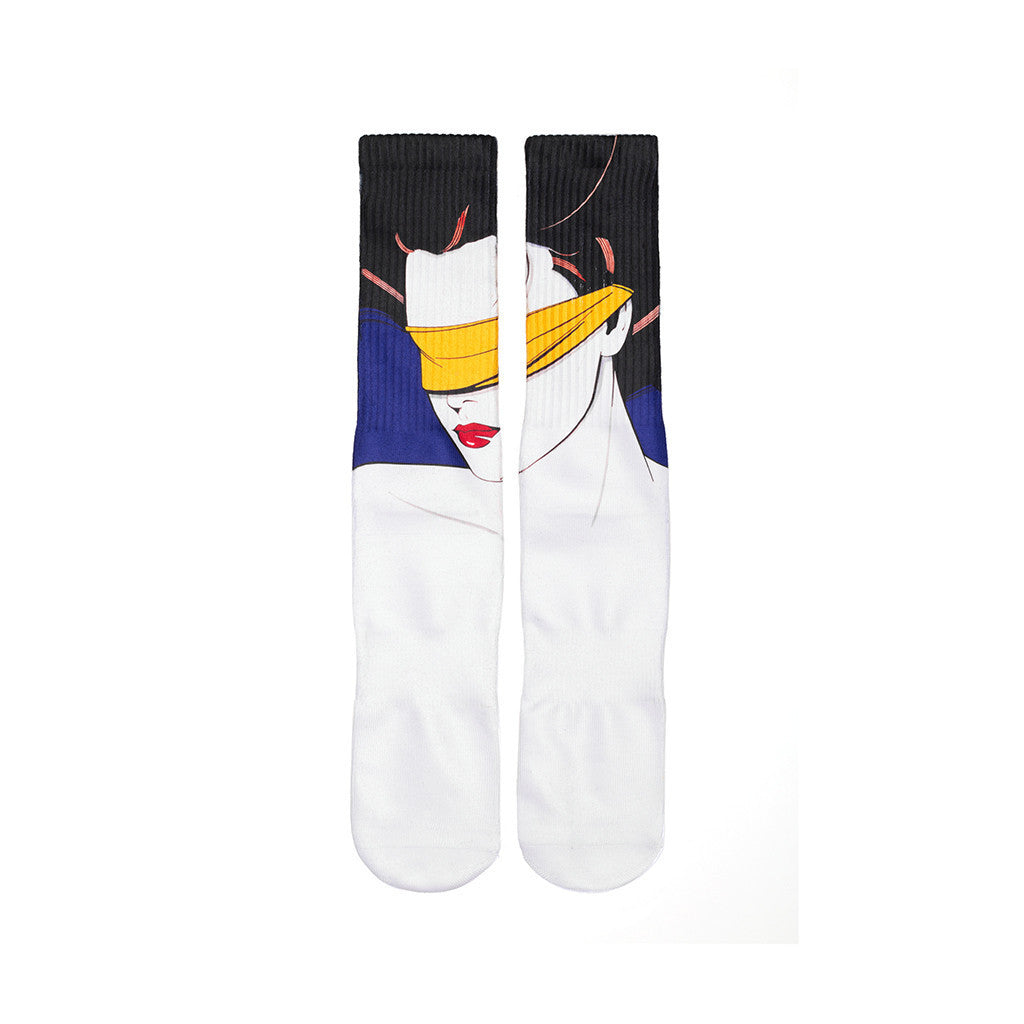 HUF - HUF x Nagel Crew Socks, White - The Giant Peach