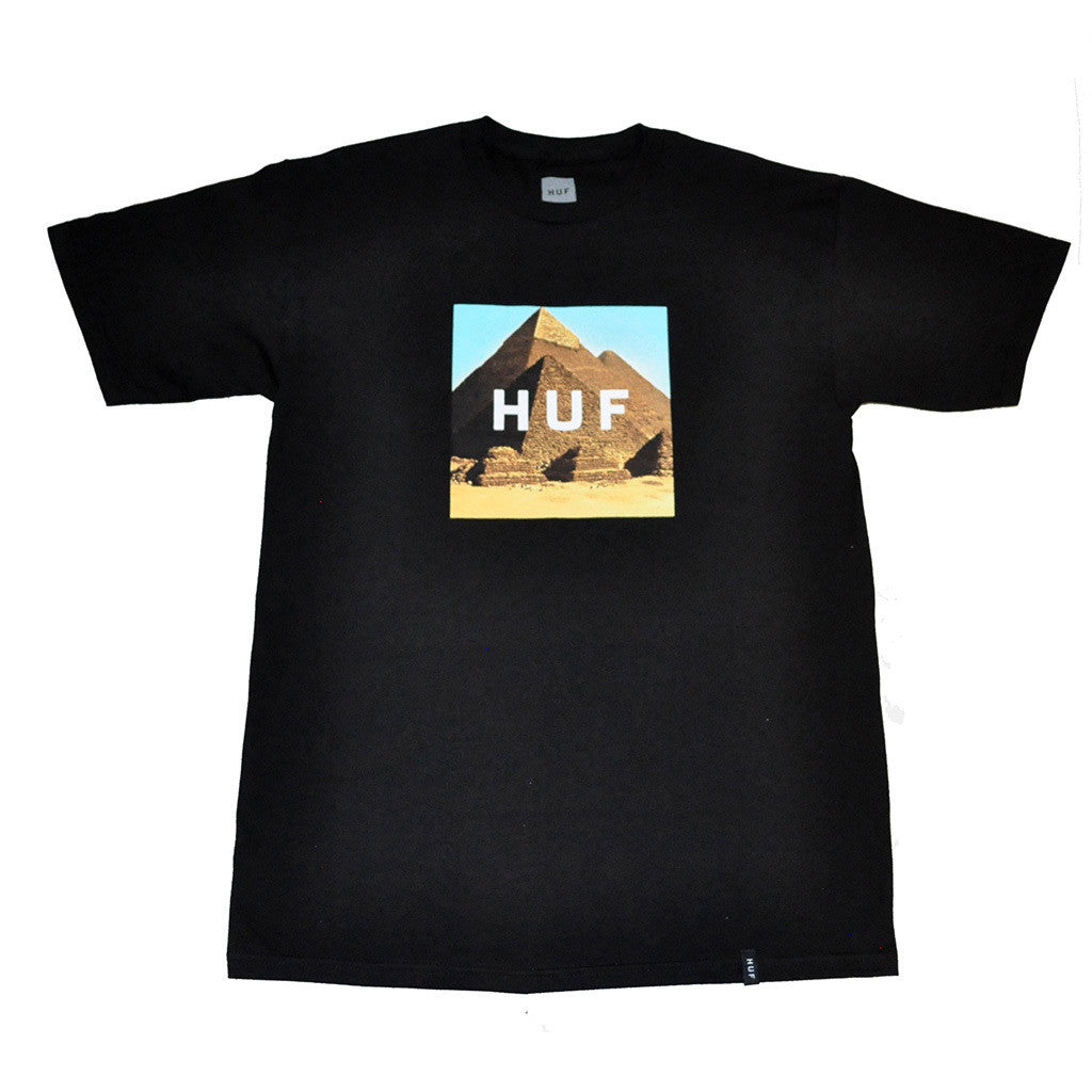 HUF - Pyramid Box Logo Men's Tee, Black - The Giant Peach
