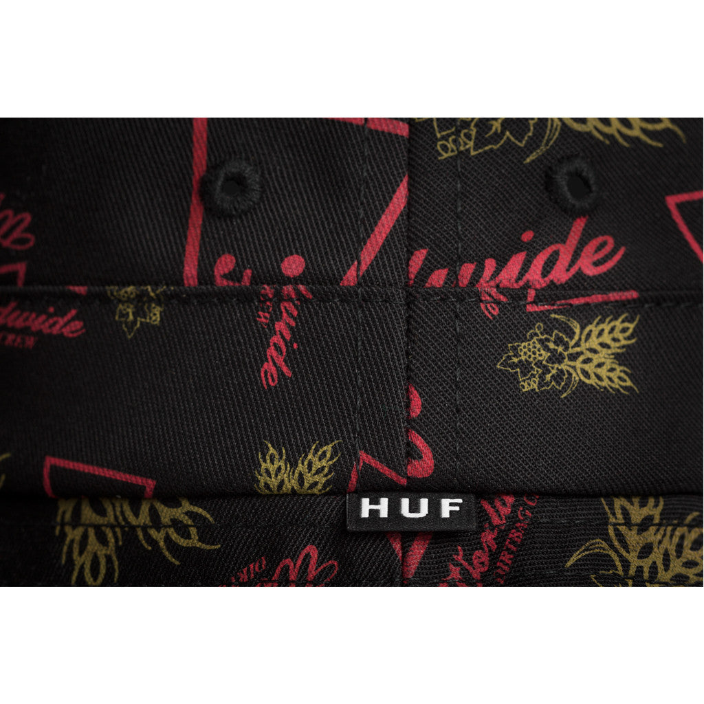 HUF - Drink Up Bucket Hat, Black - The Giant Peach