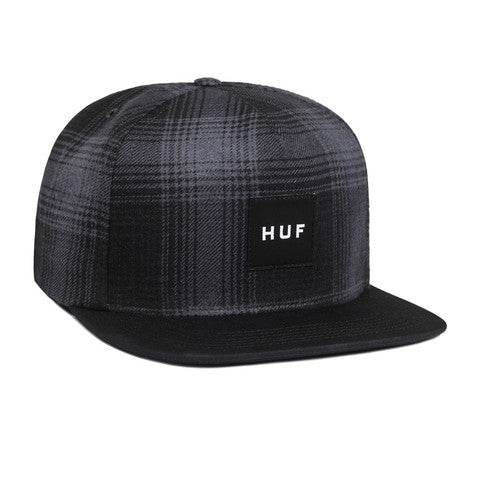 HUF - Freeman Flannel Snapback, Charcoal - The Giant Peach