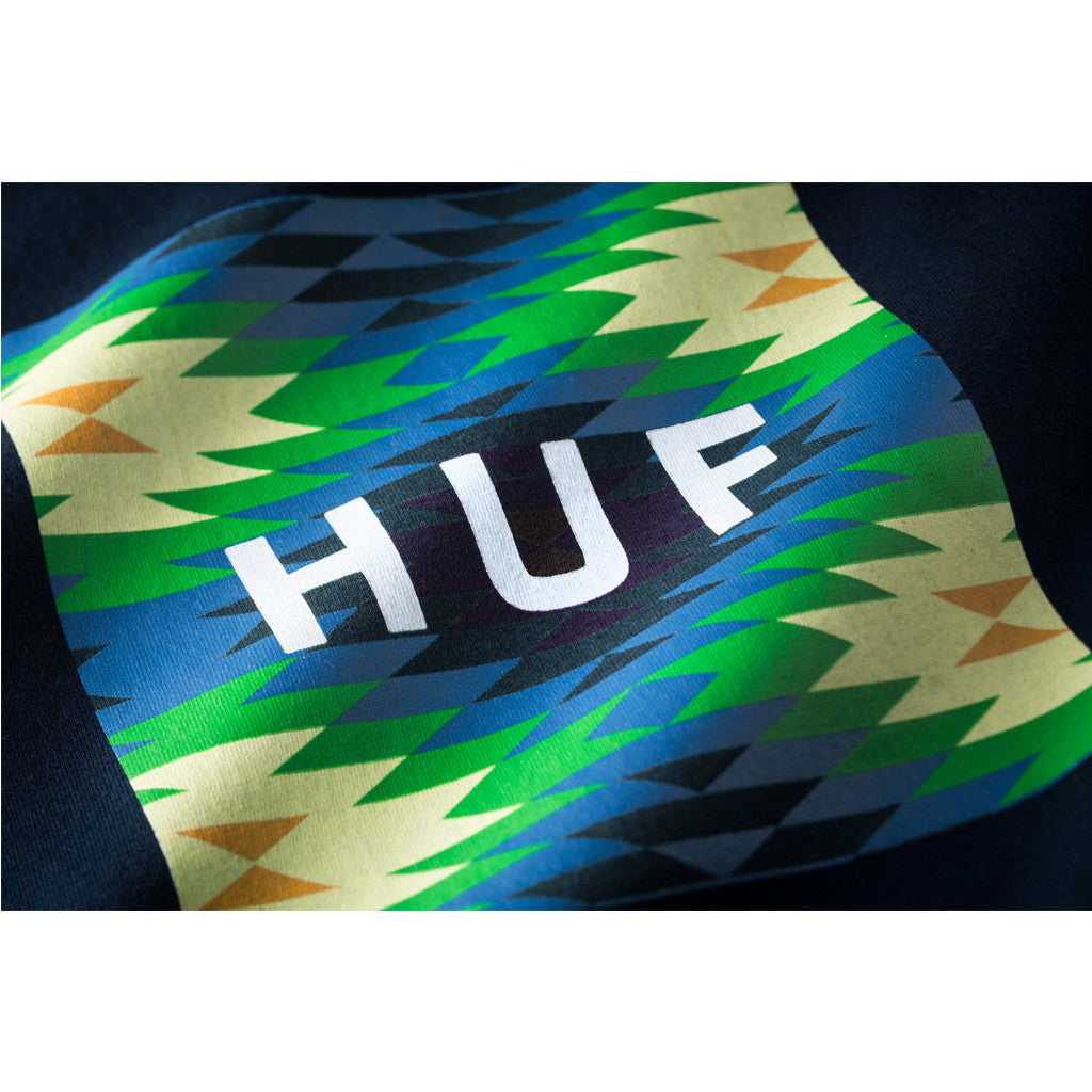 HUF - Cabazon Box Logo Men's Tee, Navy - The Giant Peach