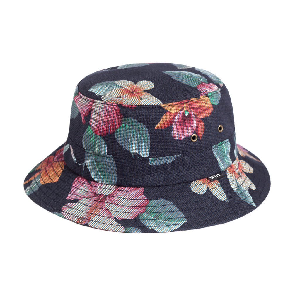 HUF - Aloha Aina Bucket Hat, Black - The Giant Peach