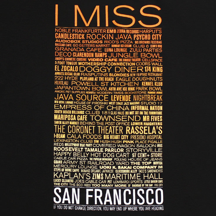 SFCA - I Miss The Old S.F. Men's Shirt, Black - The Giant Peach