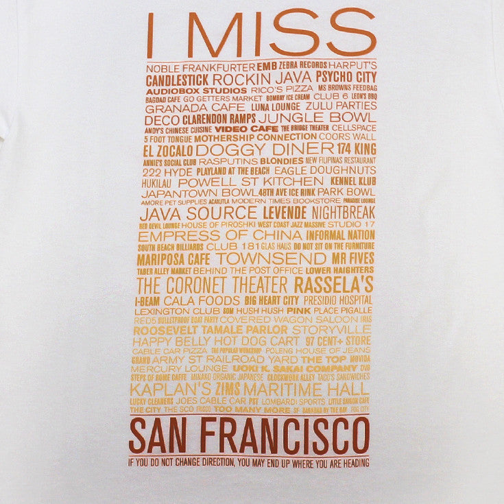 SFCA - I Miss The Old S.F. Men's Shirt, White - The Giant Peach