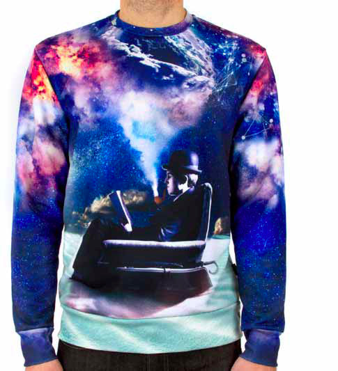 Imaginary Foundation - Imagine Immensity Men's Crewneck, Sublimation - The Giant Peach