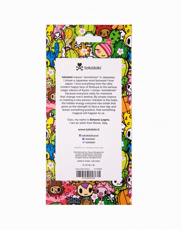 tokidoki - Cactus Glitter Stickers - The Giant Peach