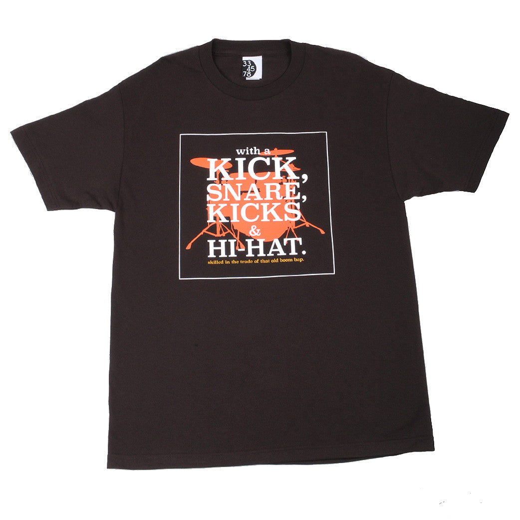 Ongaku - Kick Snare Men's T-Shirt, Brown - The Giant Peach