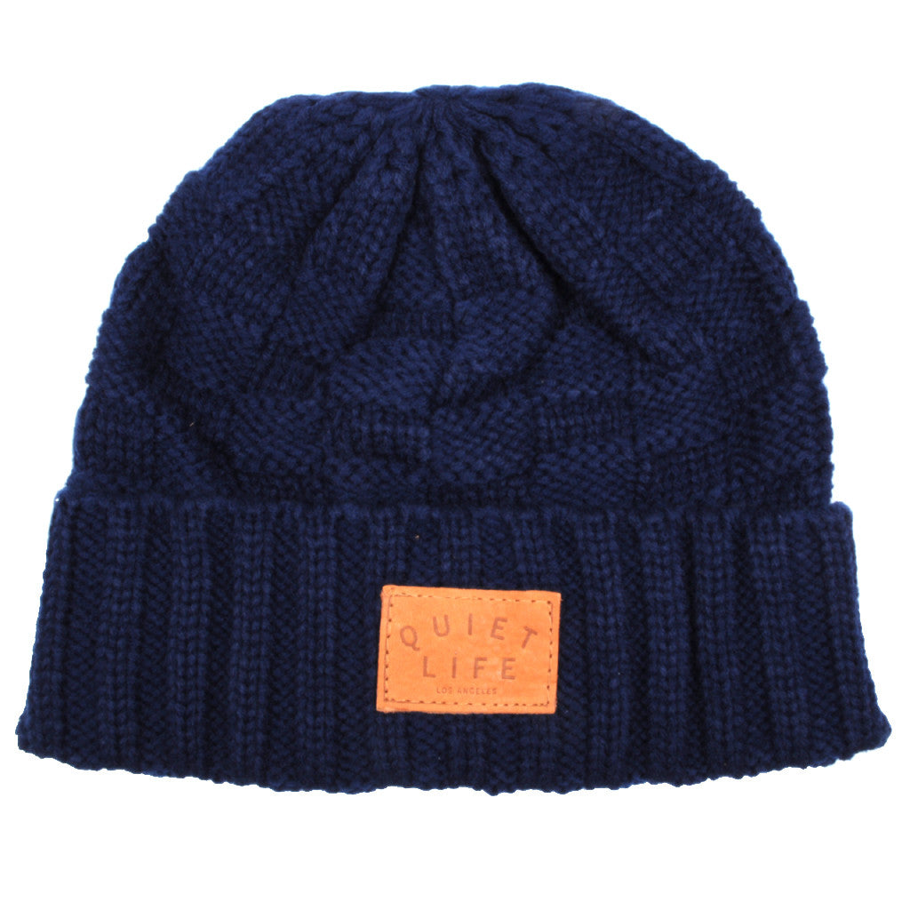 The Quiet Life - Knit Beanie, Navy - The Giant Peach