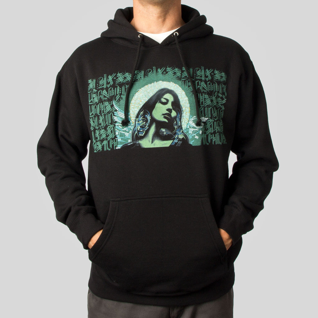 El Mac & Retna - La Reina De Las Tribus Men's Hoodie, Black - The Giant Peach