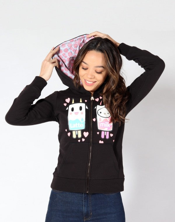 tokidoki x Hello Kitty Latte Kitty Love Women's Hoodie, Black