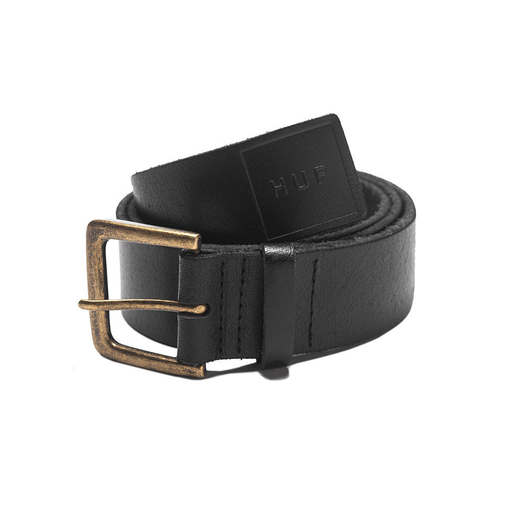 HUF - Genuine Leather Belt, Black - The Giant Peach