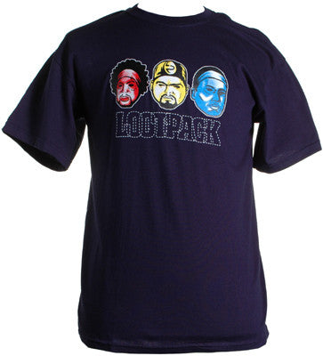Lootpack - Logo Shirt, Navy Blue - The Giant Peach